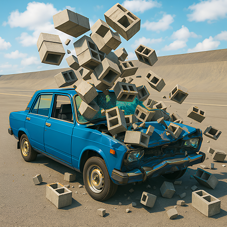 Car Crash Test: Abandoned City Game