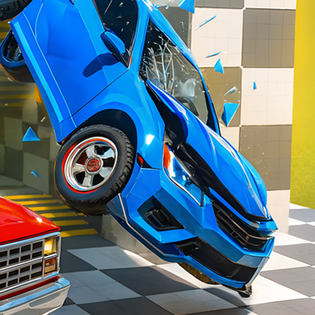 Destructive Car Crash Simulator Game